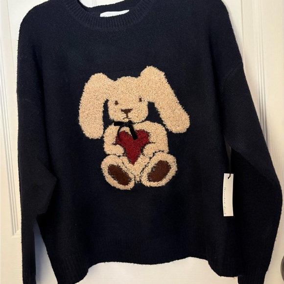 Threaded Leaf Sweaters - Threaded Leaf Navy Sweater